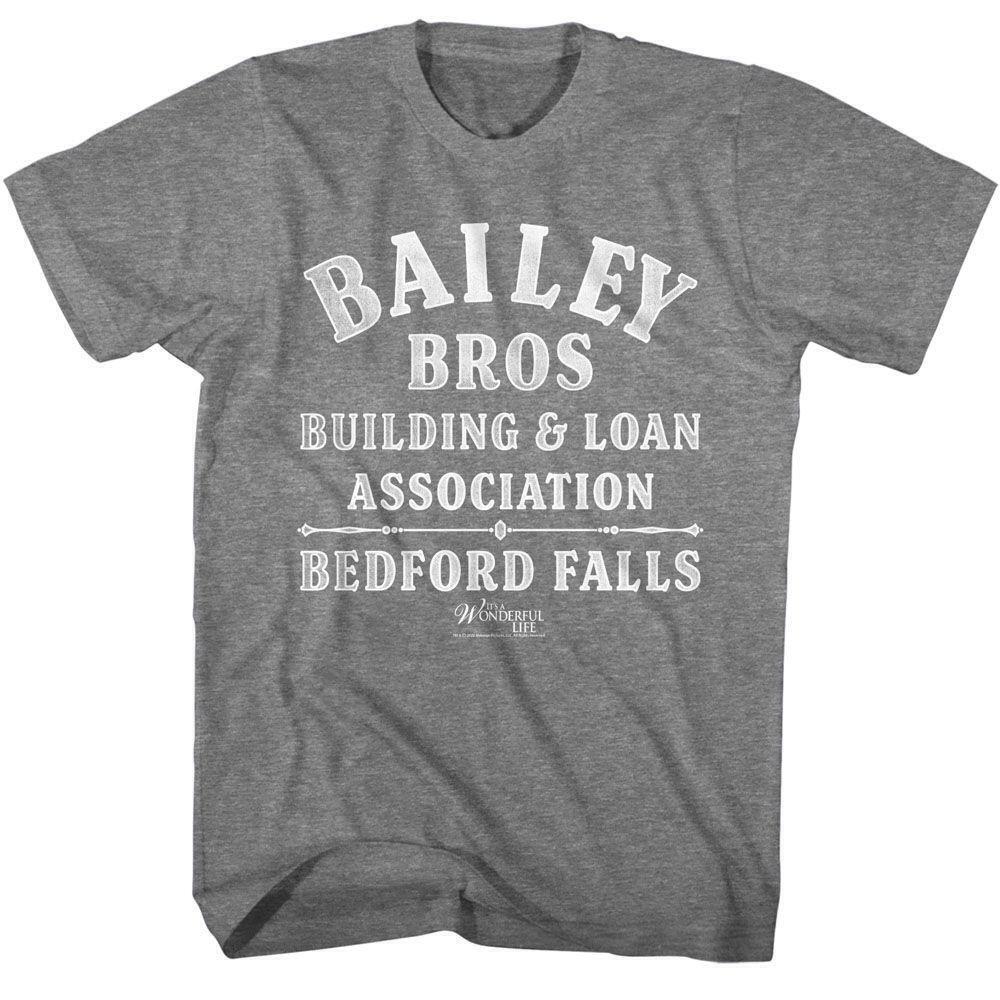 Its A Wonderful Life Bailey Bros Graphite Heather T Shirt